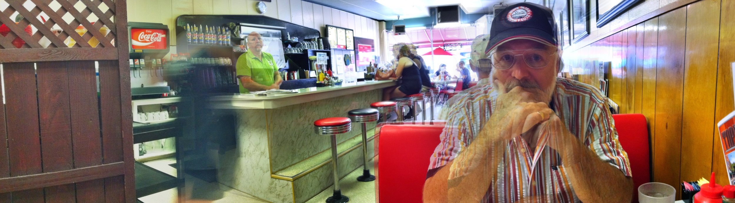 Topnotch Cafe in Colfax, WA - This was a panoramic image, so there is movement in this image. 