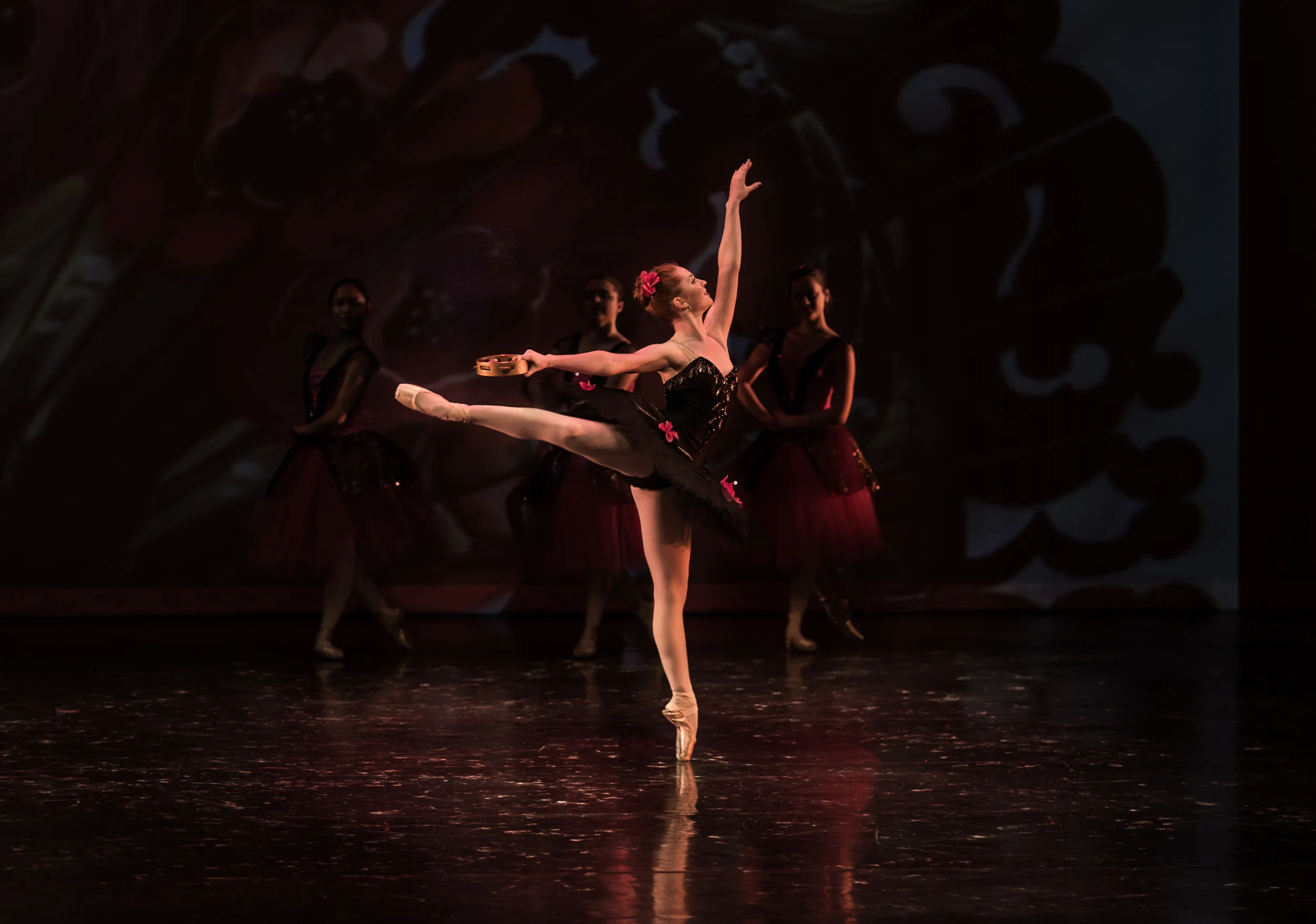 Ballerina on stage