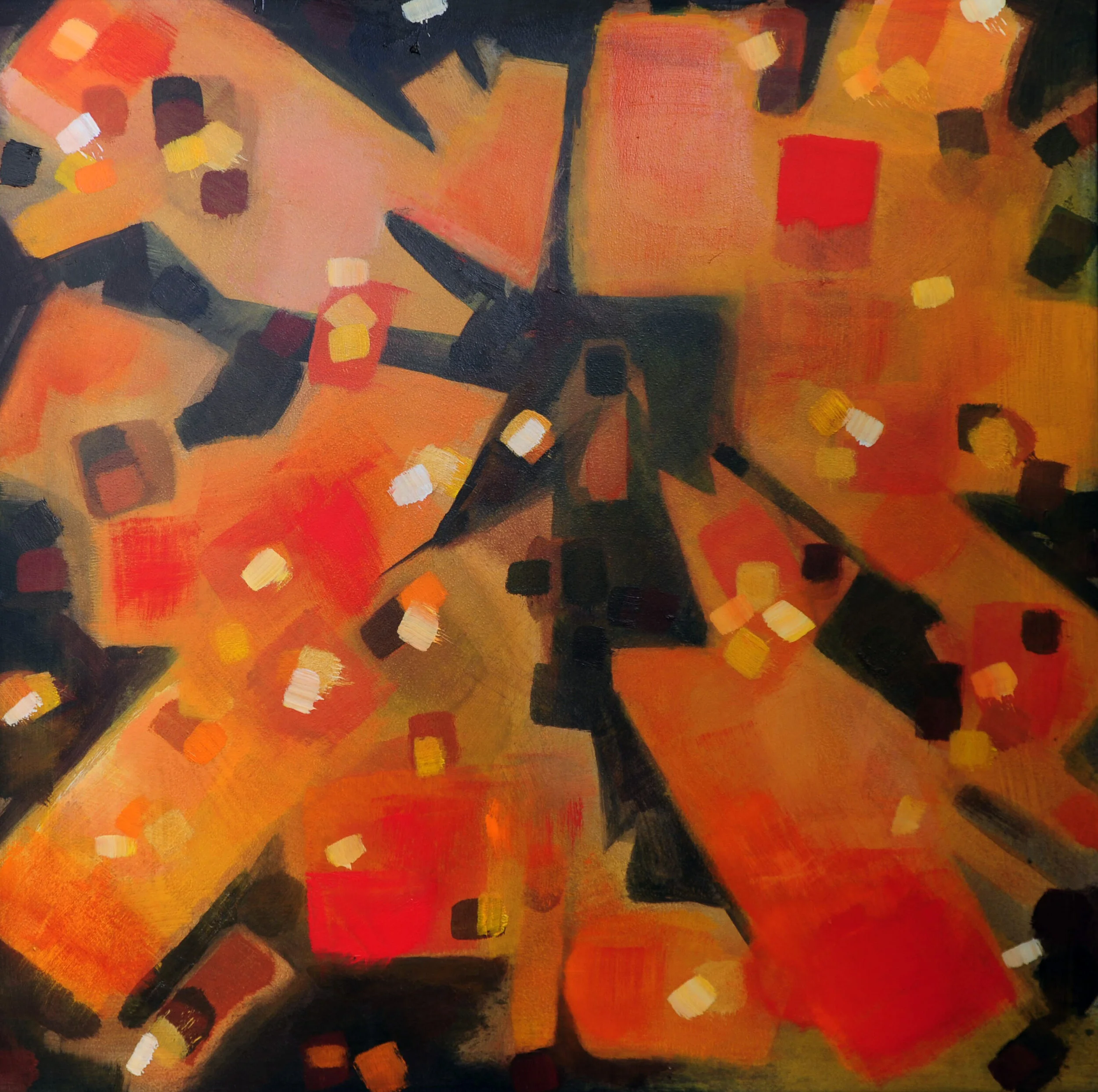 Fractured intention-24x24 on prepaed masonite