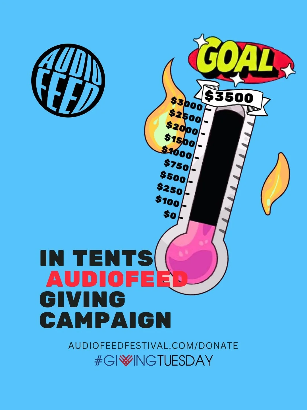 ✨In Tents Audiofeed Giving Campaign 

Click the link 🔗 in our bio or go to Audiofeedfestival.com/donate

Campaign ends December 2nd

#givingtuesday