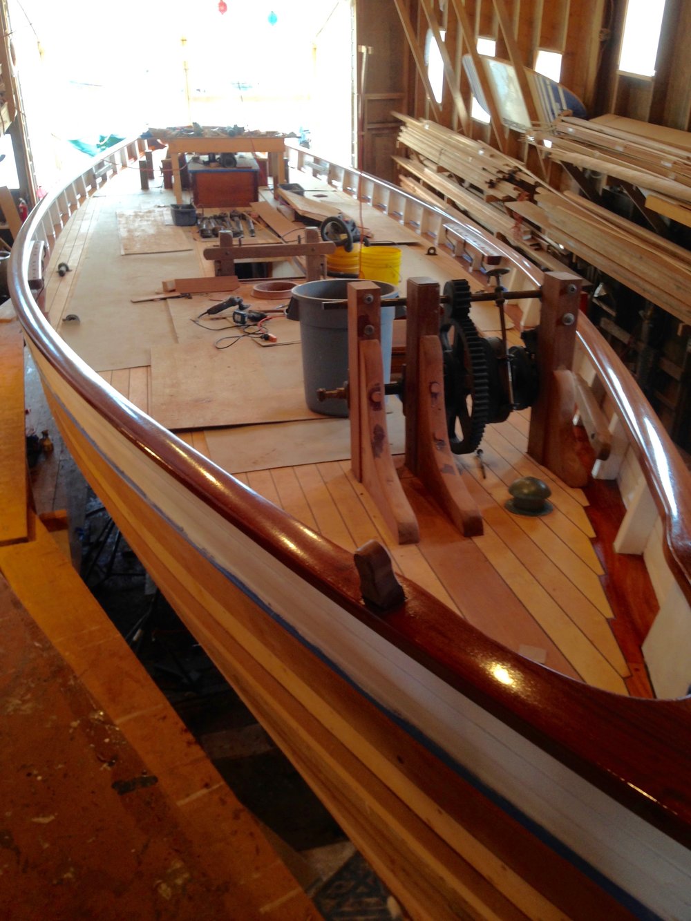  Abernethy &amp; Gaudin BoatBuilders - Top side rebuild underway 