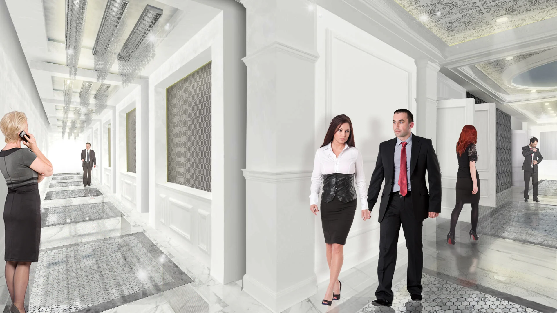 Renovated Side and Lobby Entry Corridors