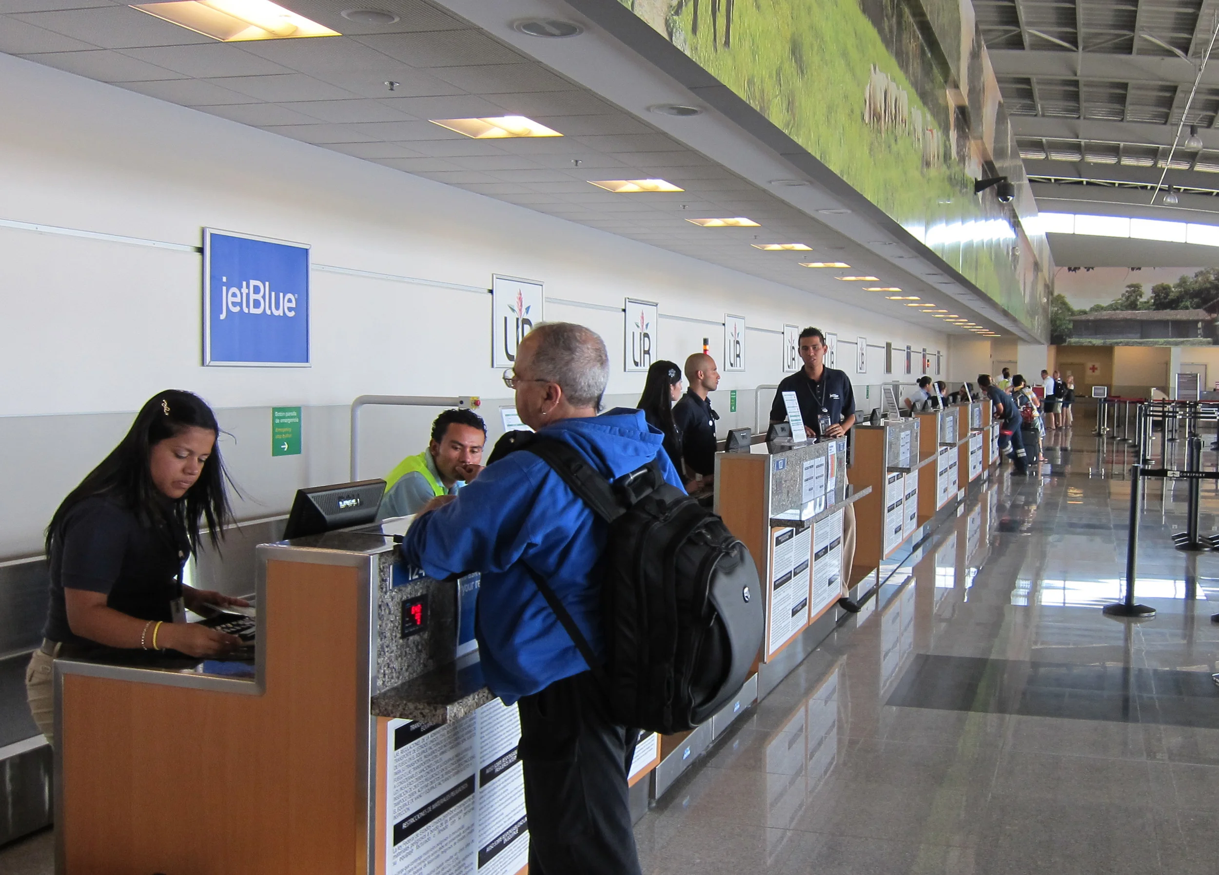 Departure Check-in at Airport