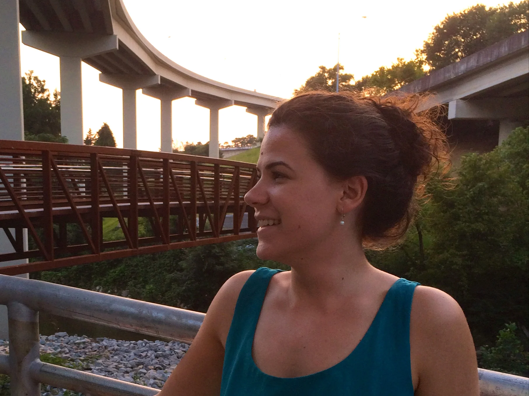 Sonia Martinez on a dusk-lit Cheshire Farm Trail 