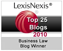 LexisNexis Top 25 Blogs 2010 Business Law Blog Winner