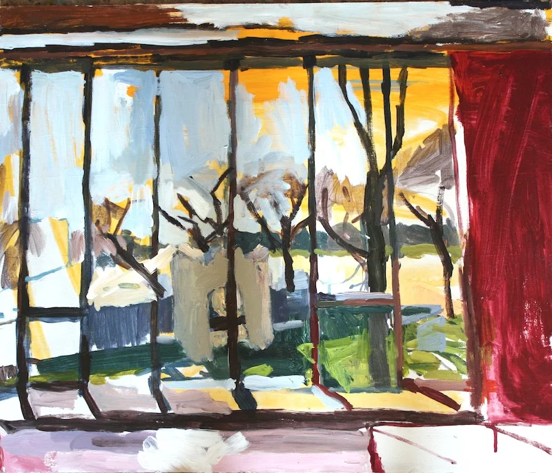 Window, The Manitoba Club, Acrylic on birch panel, 20" x 24”, 2012, (series of 15)