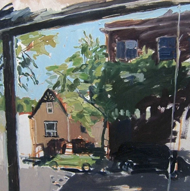 Maryland and Ellice. 30” x 30” 2008 Oil on birch panel. (Series of 12)