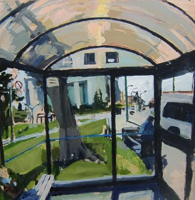 Broadway. 30” x 30” 2008 Oil on birch panel. (Series of 12)