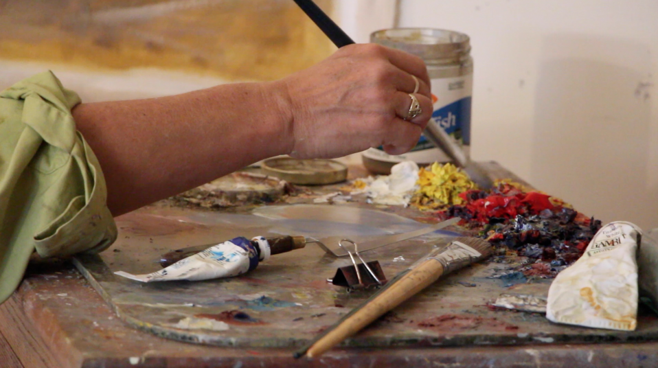 Trish Hurley's oil palette.