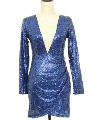 Sparkle with this Holiday Dress in Blue! Don't forget your adhesive tape!