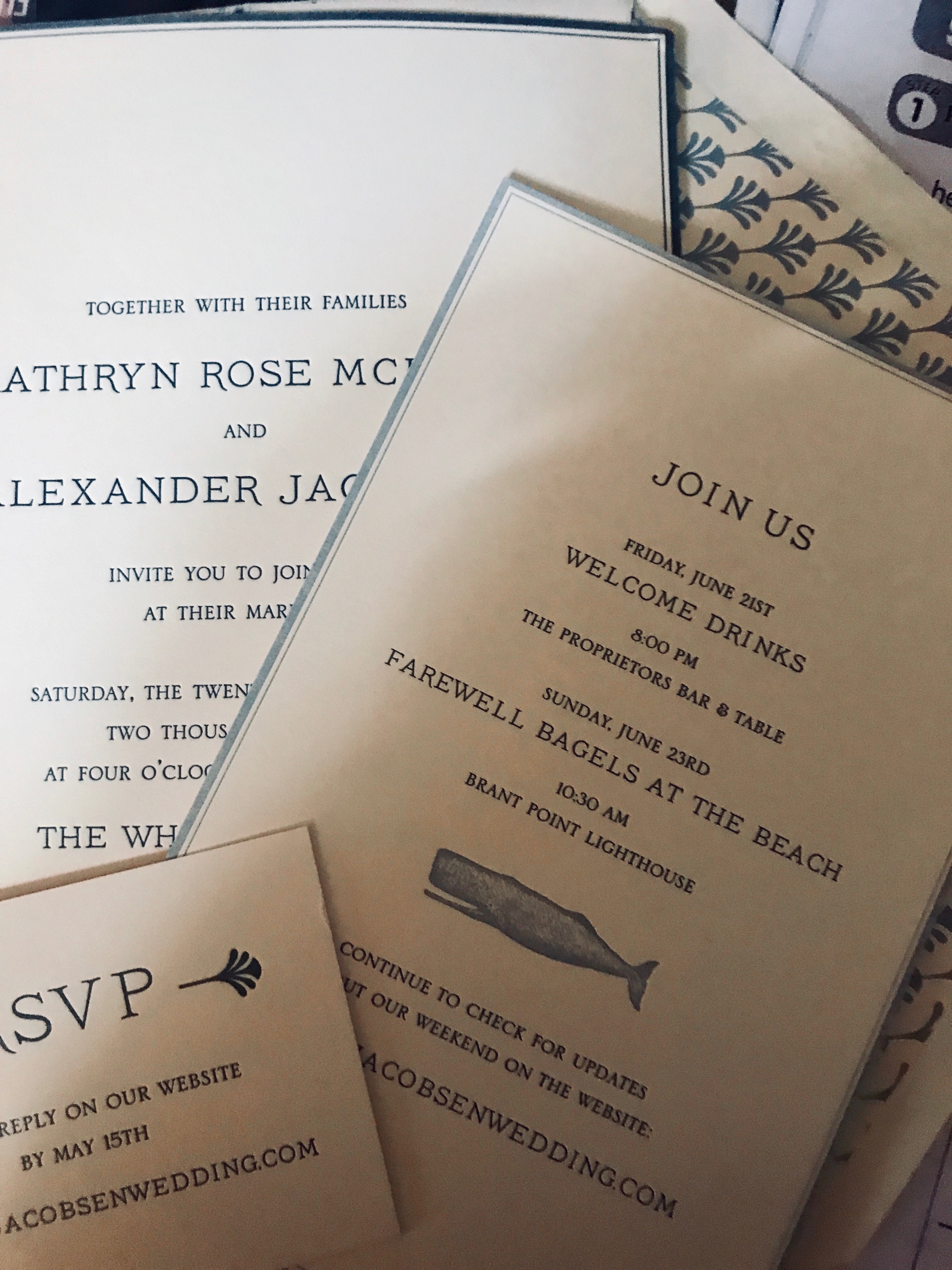 Parchment invitation suite