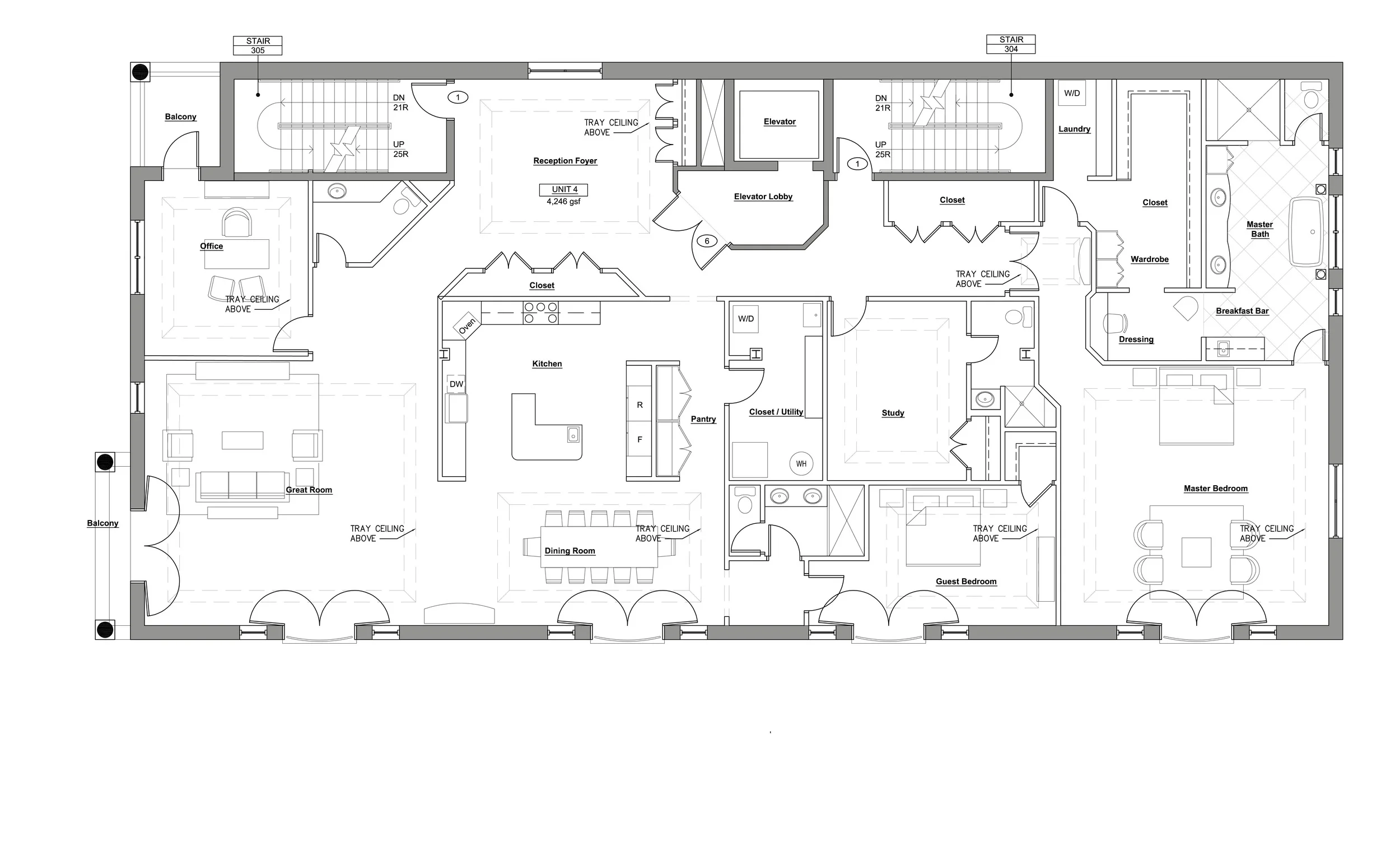 Court Place Condominiums - 4th floor layout