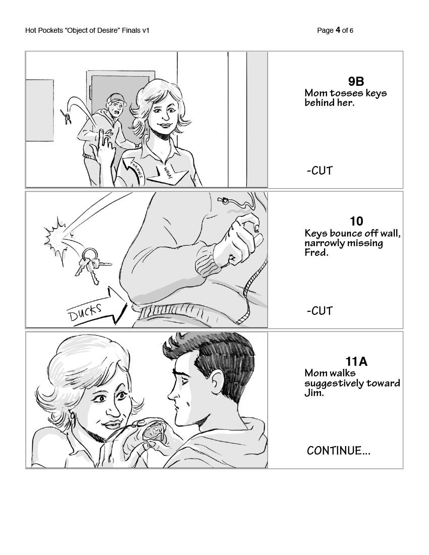"Hot Pockets Object of Desire" Storyboards Excerpt