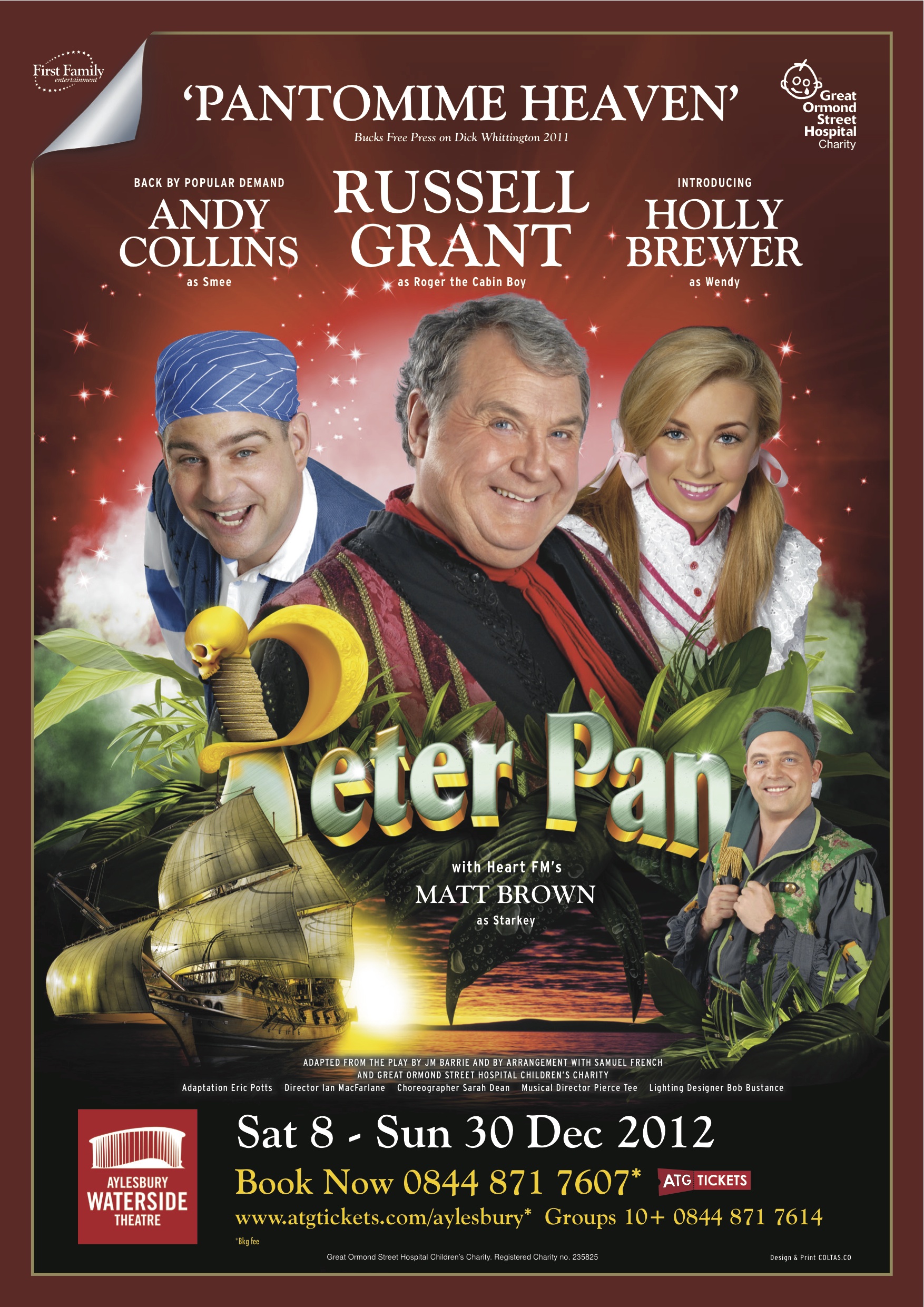   December 2012/January 2013    Playing 'Wendy' in Peter Pan at Aylesbury Waterside Theatre.  