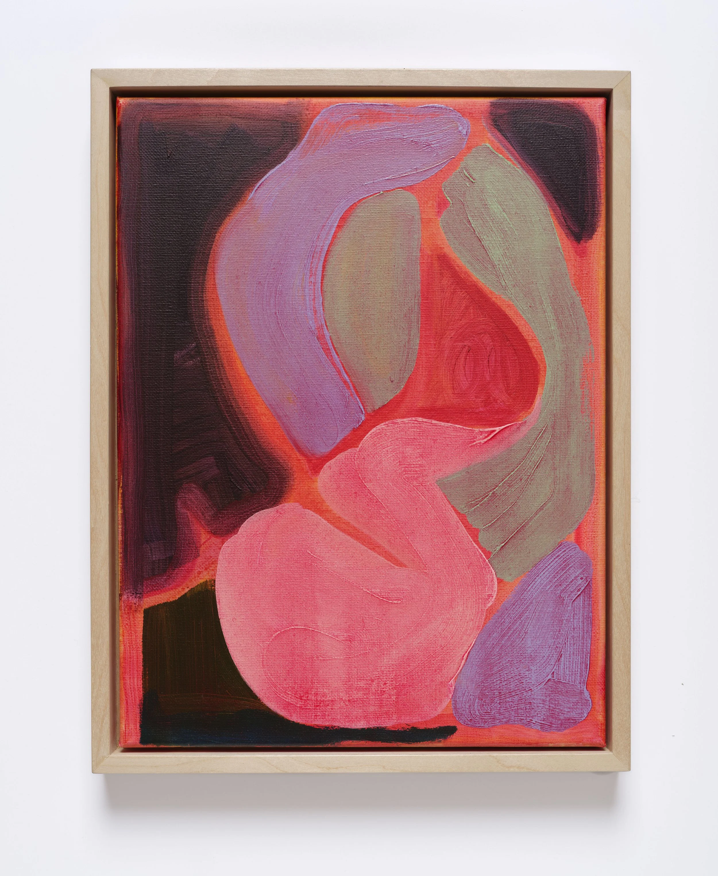 Roberta Aylward. "Blush", acrylic on canvas, wood frame, 17 1/4 x 13 1/4 inches, 2022