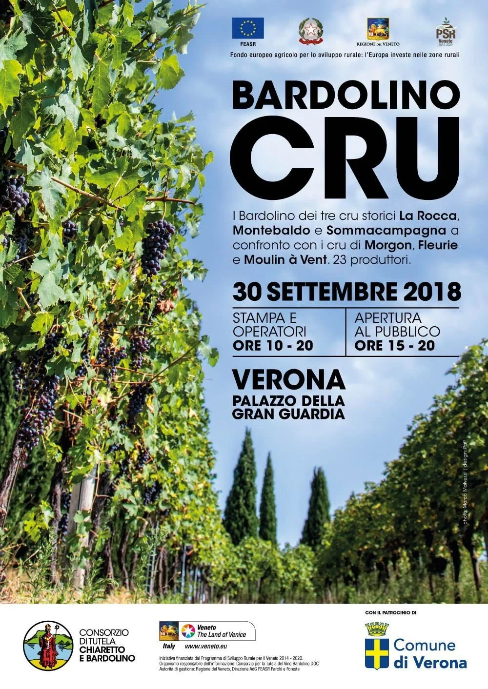 Bardolino Cru - Le tre sottozone storiche del Bardolino e ritrovate dopo un secolo, in anteprima a Verona