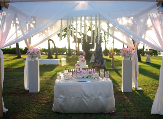  ​photo by Visionari  ​wedding location: Lanikuhonua  canopy by Mood Event 