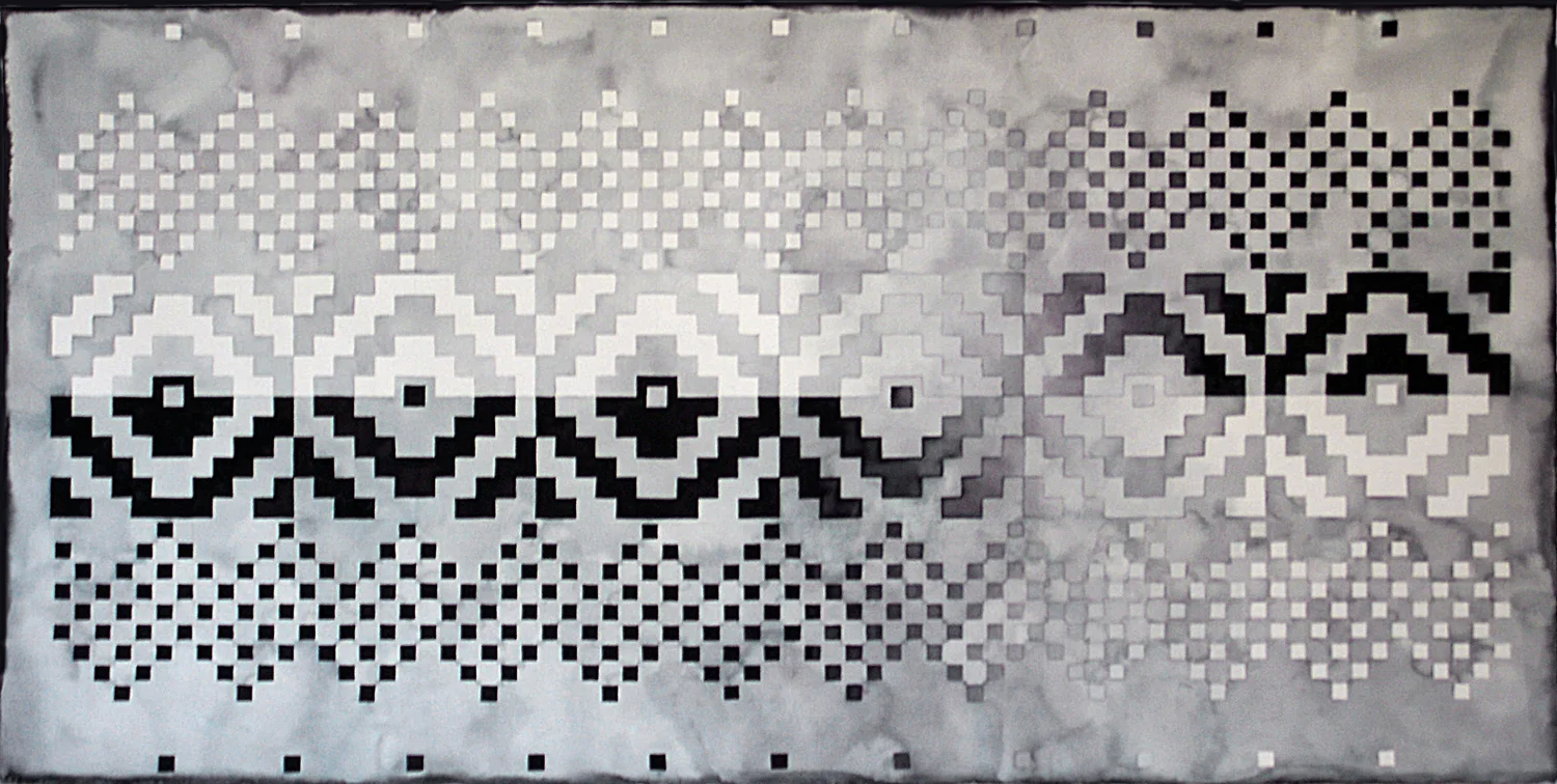 Grey Smoke Watercolor 38"x78" 2009