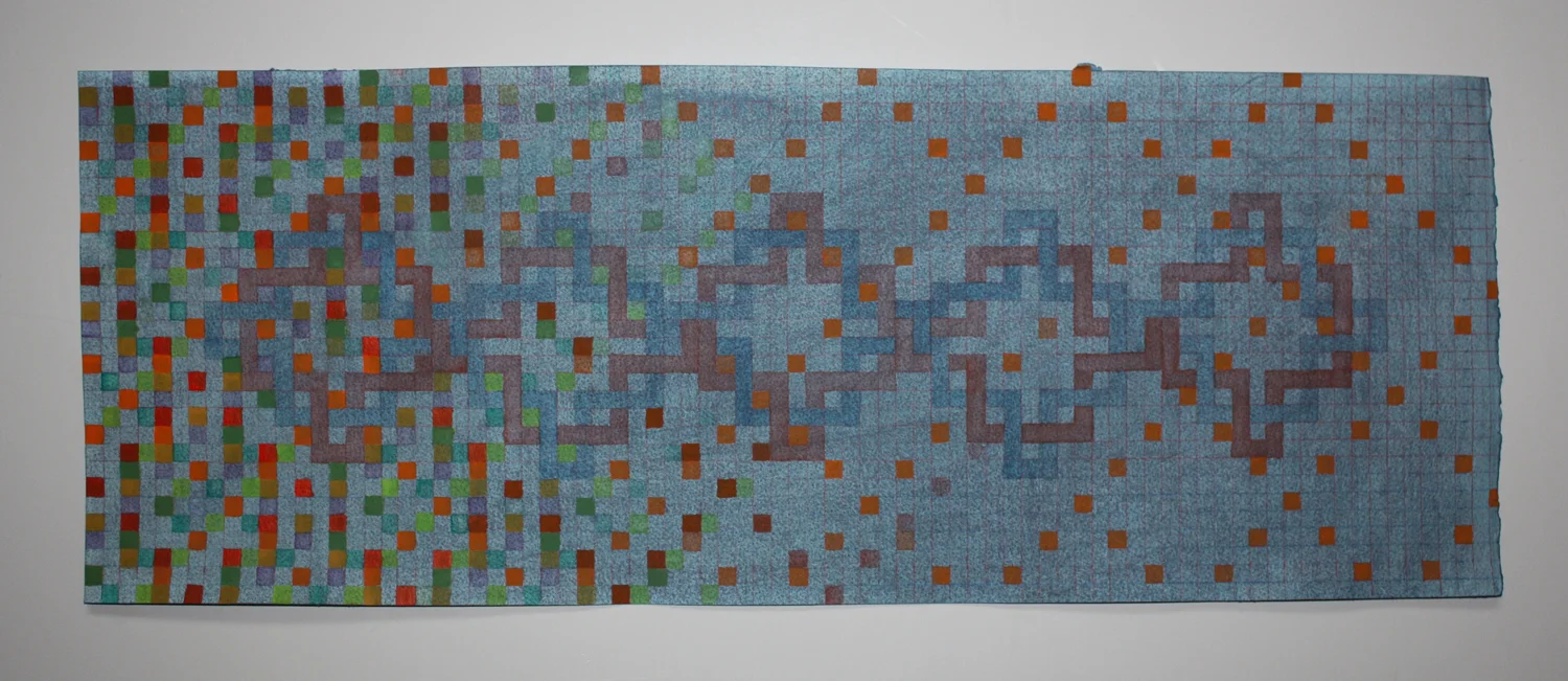 BlueScotoma Watercolor 10" x 27" 2009 "