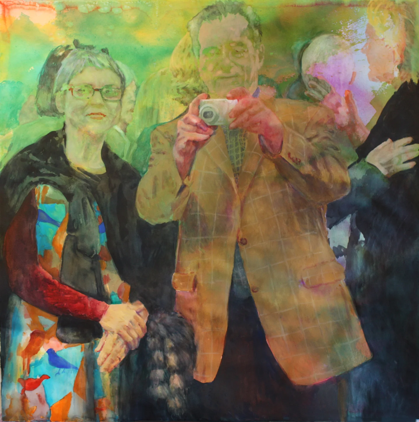 Smile Watercolor 52" x 52"