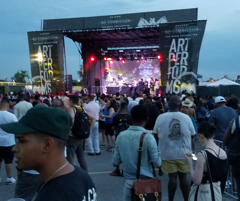  3 DAYS OF DJ, RAP & MIX MUSIC - LOUD ! THE CROWD IN THIS PHOTO LOOK STATIC BUT THEY WERE NOT! MUCH DANCING, SINGING KNOWN LYRICS ALONG WITH THE PERFORMERS - BIG CROWDS - EXCITEMENT - FUN!
