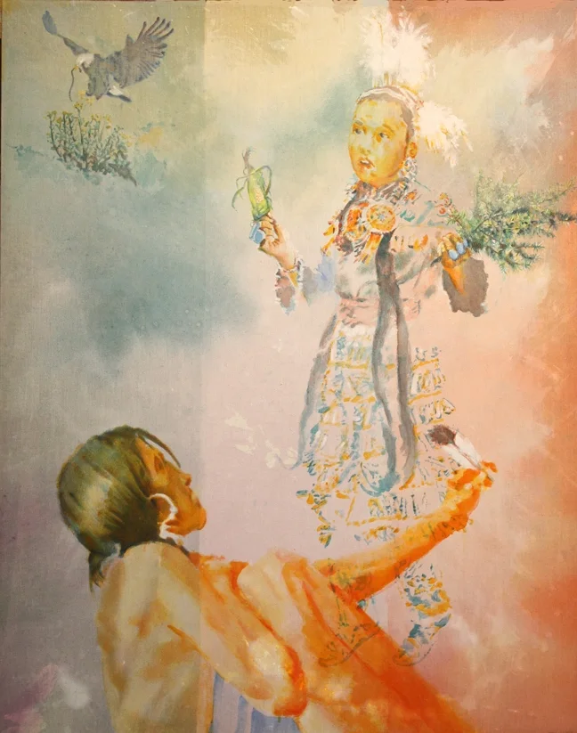La Virgin de Guadelupe Acrylic 46" x 68" 2016