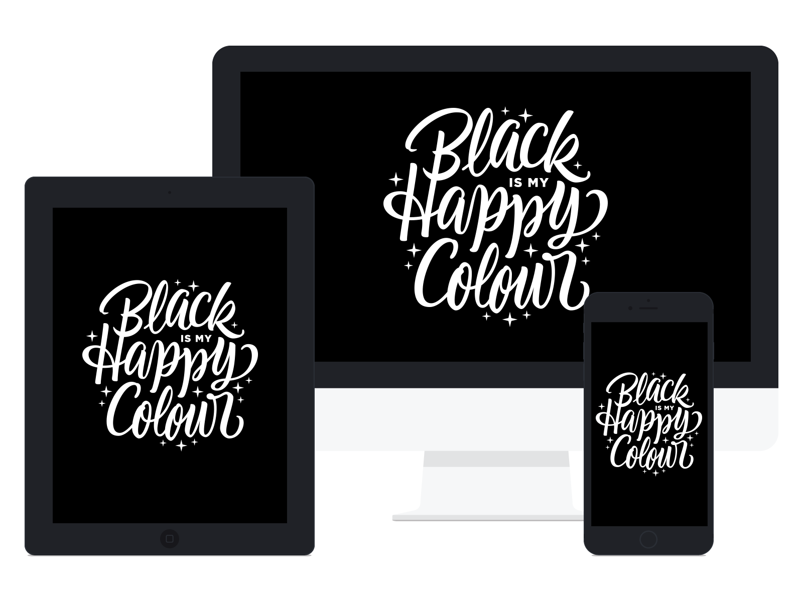 Black Happy Wallpaper