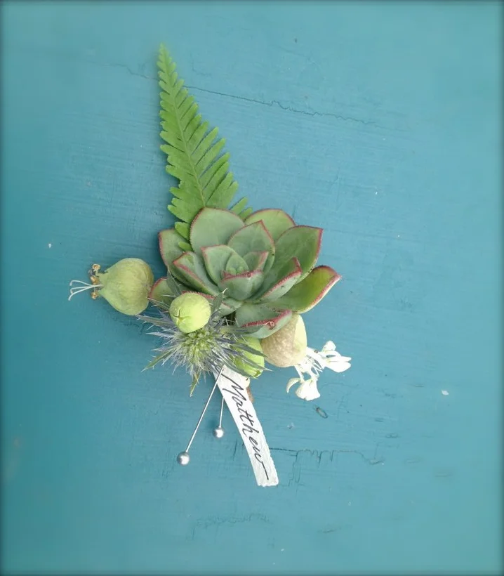 The groom's boutonniere.