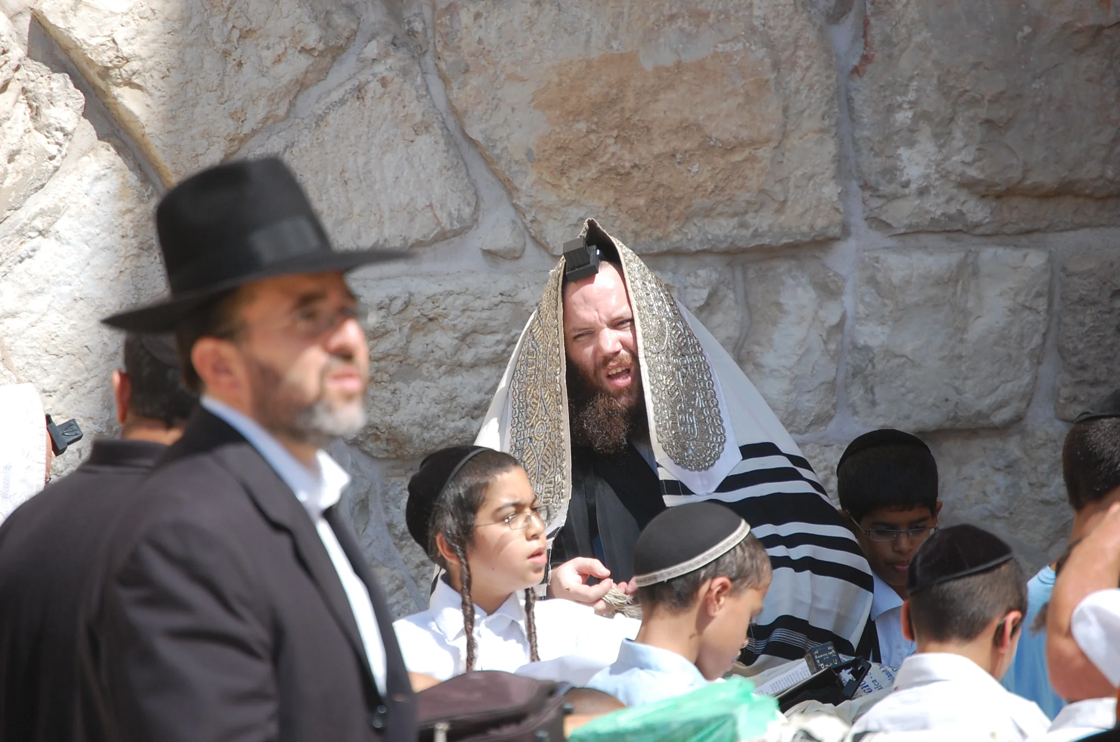 Prayers at the Western Wall in Jerusalem, Israel