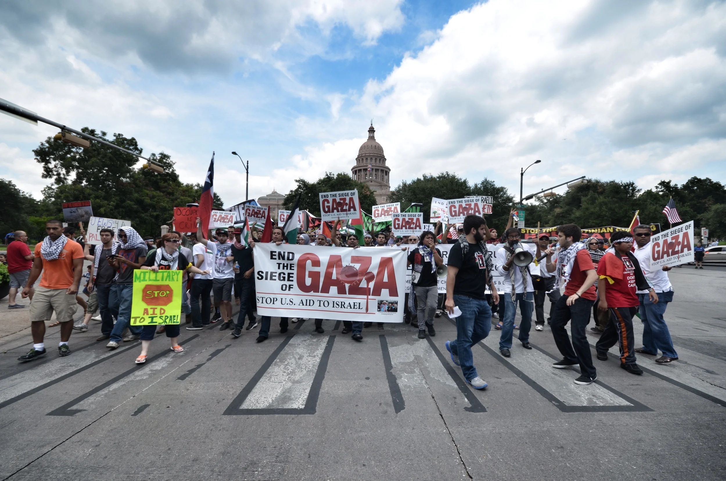 Texans for Gaza Rally, Austin, Texas. August, 2014