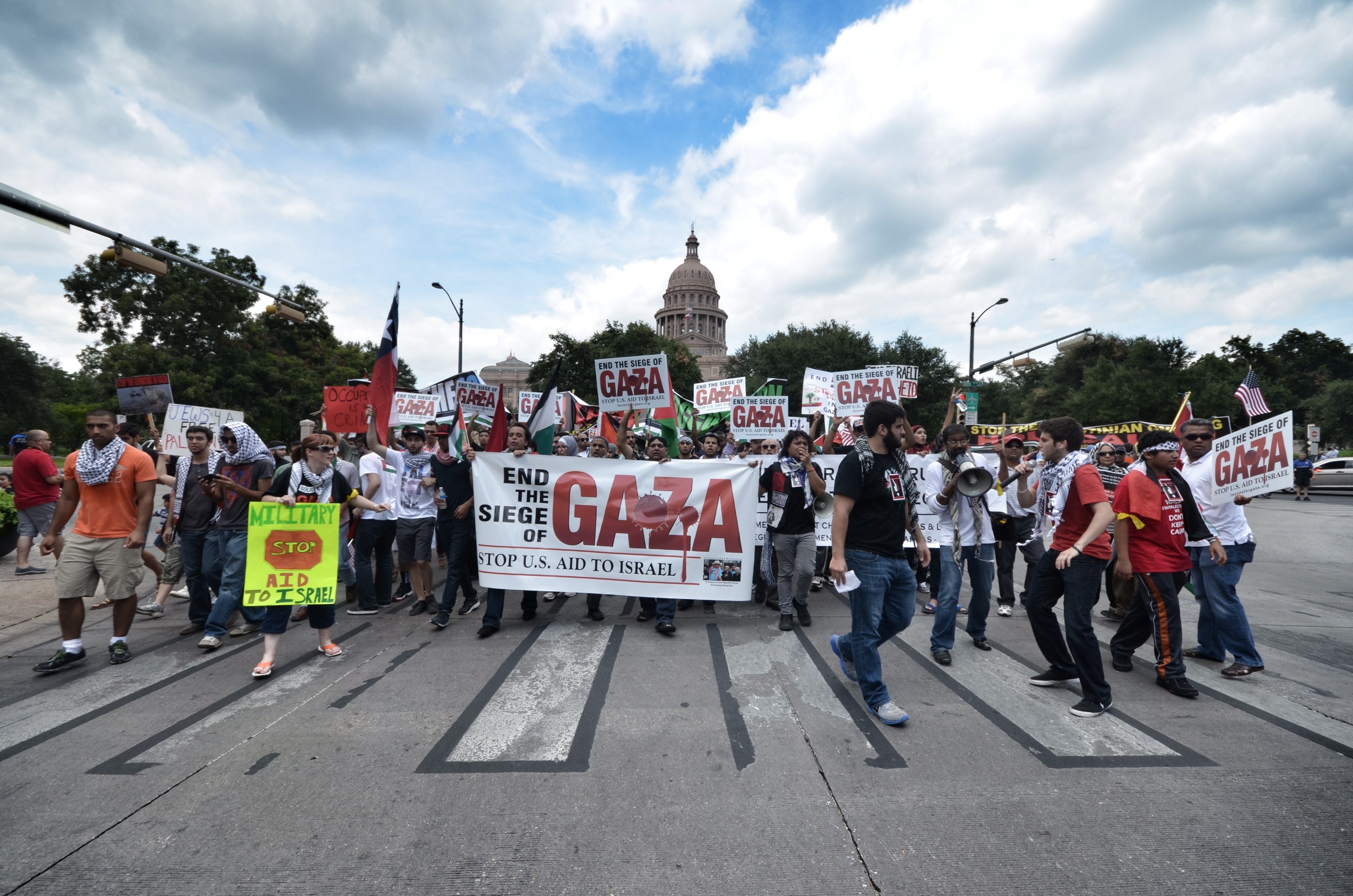 Texans for Gaza Rally, Austin, Texas. August, 2014