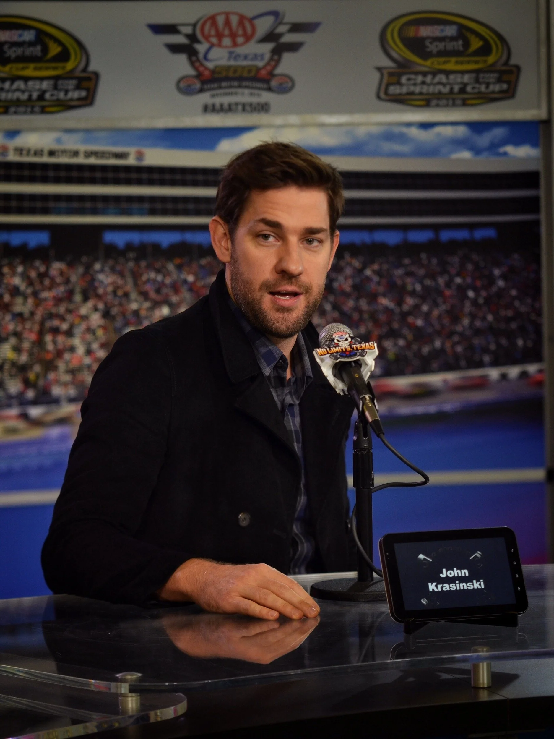 Actor John Krasinski, Texas Motor Speedway Press Conference