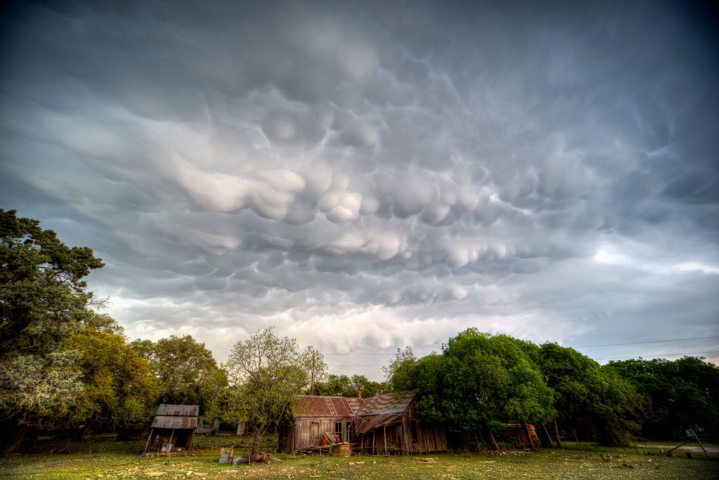 Mammatus Clouds over Rural Texas