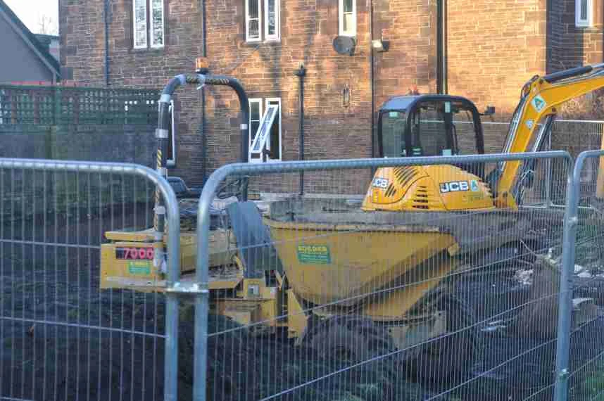 Building work starts on the Haydock Centre, 7th January 2013.