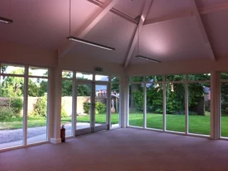 Inside the finished centre