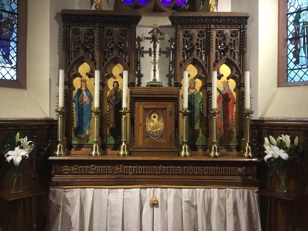 Restoration of St Catherine's altar panels, Sept 2022