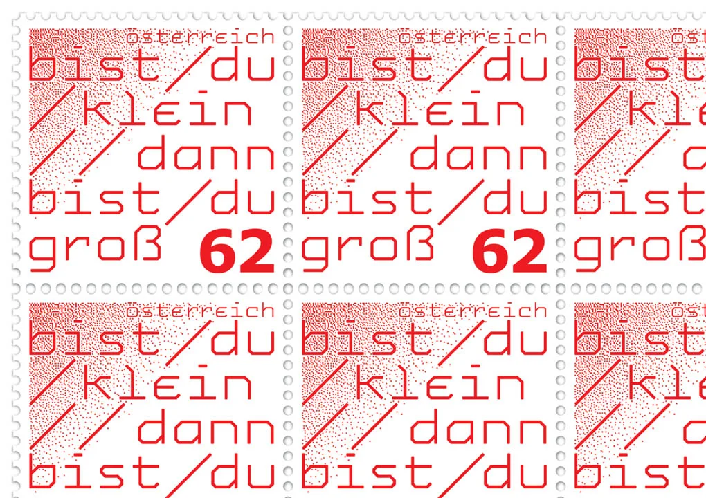62 CENT STAMP NOMINATED FOR THE FINAL SELECTION OF THE ÖSTERREICHISCHE POST AG COMPETITION