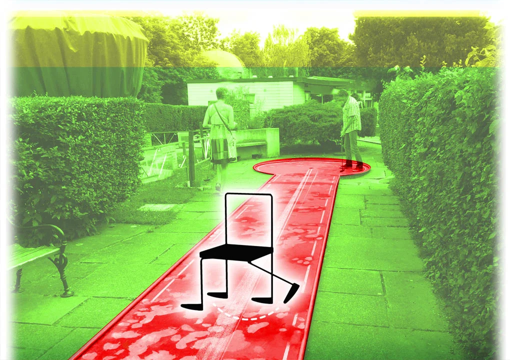 New Minigolf Hole „Stuhl mit schwingendem Bein“ for Fleisch Nr. 34 2/2012