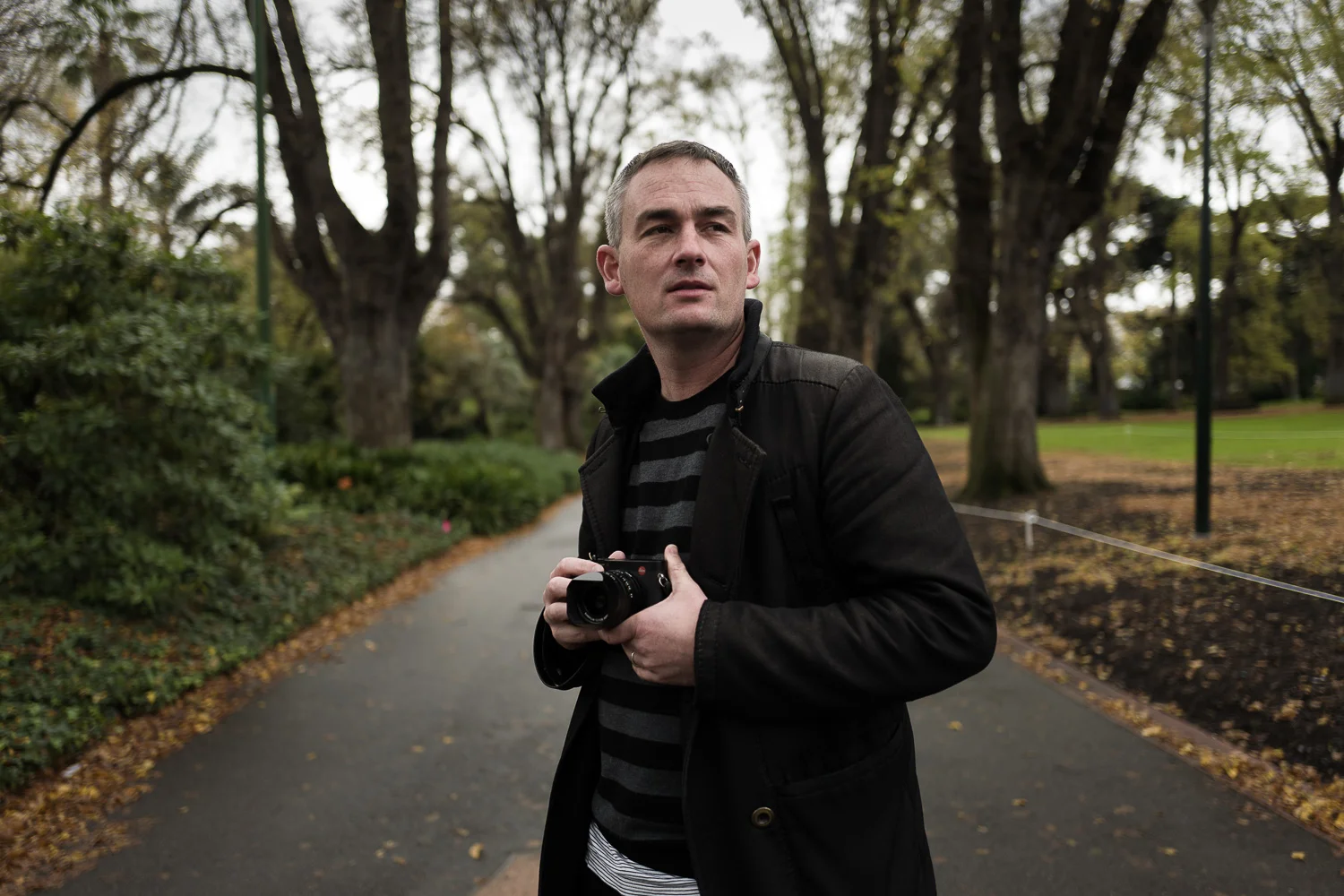 Jesse Marlow seen holding the Leica Q. Picture shot on the Leica Q at f/1.7