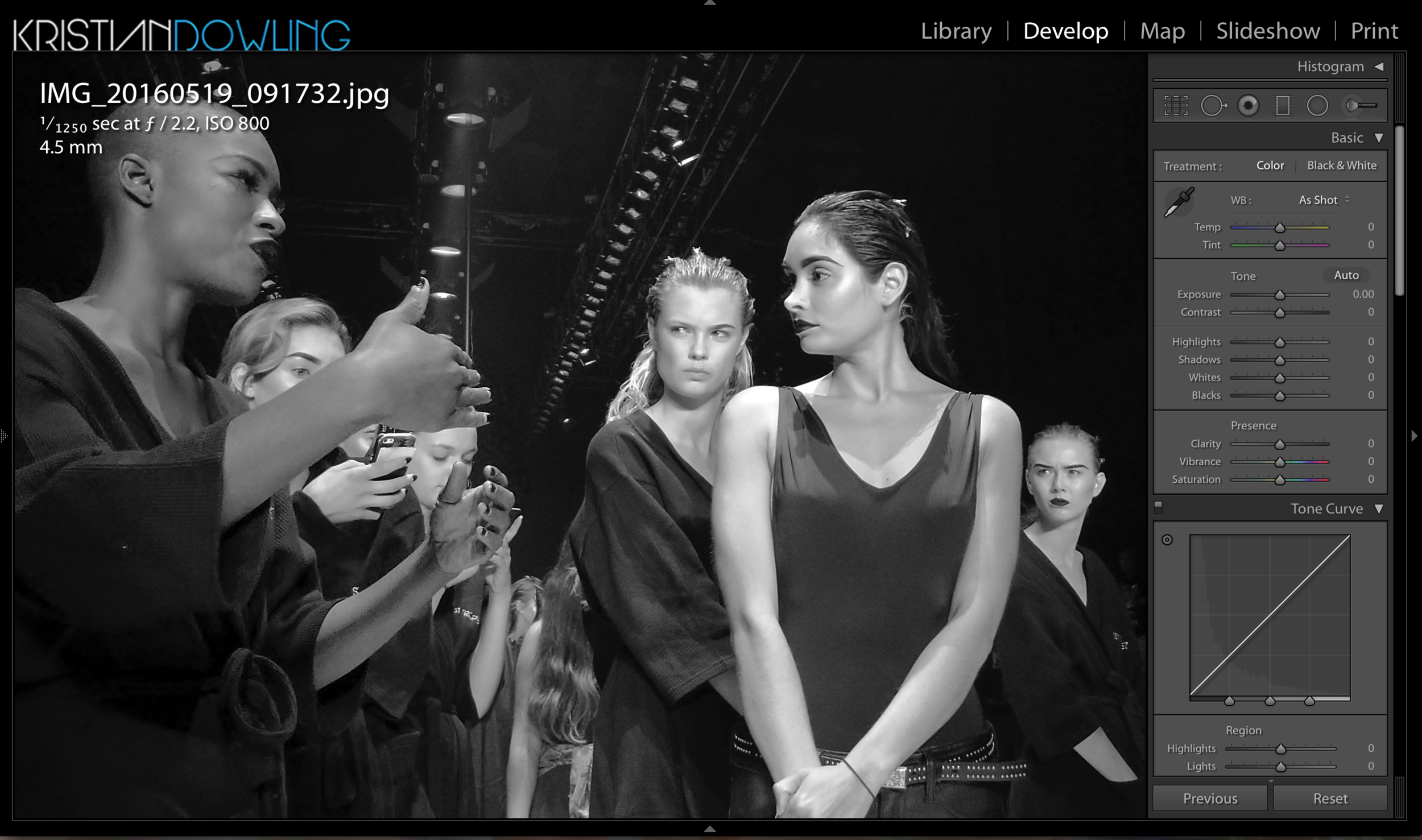A 1:1 look at the JPEG file - P9 using Monochrome mode