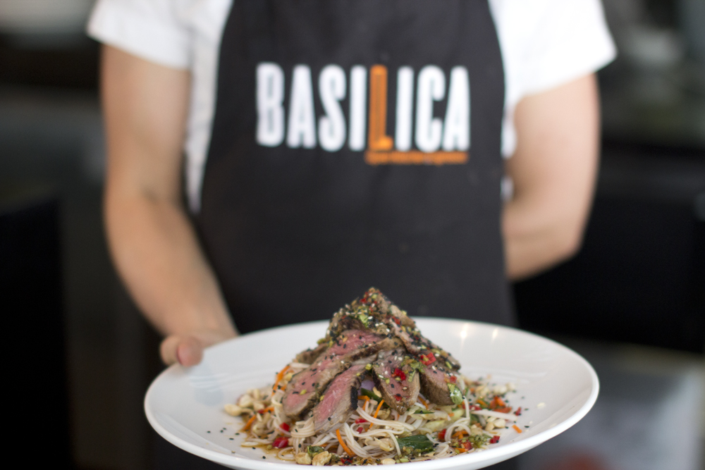 Grilled Beef dish @ Basilica in Brookfield Place