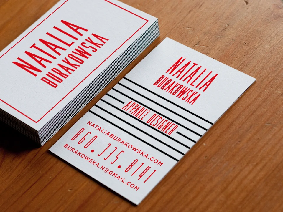 Logo and branding + business card design for Natalia Burakowska, NYC fashion designer, www.nataliaburakowska.com