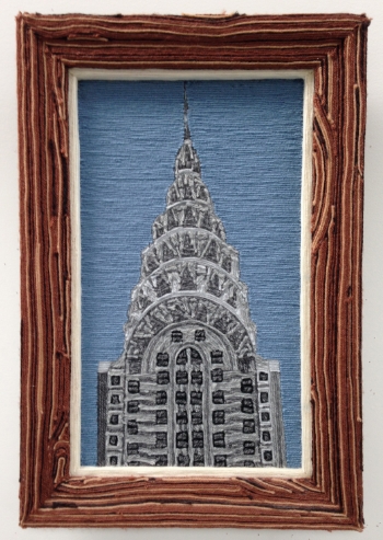   Chrysler Building, 2000, yarn &amp; wood, 24 x 30 inches  
