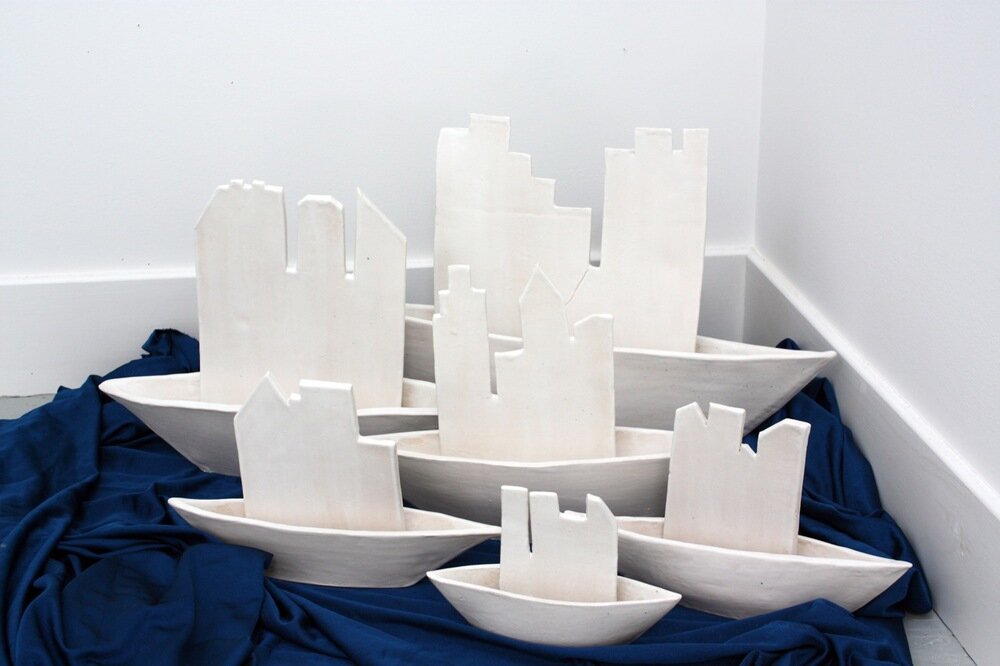   2008   Stoneware- ceramic, sizes vary from 3 feet to 8 inches. 