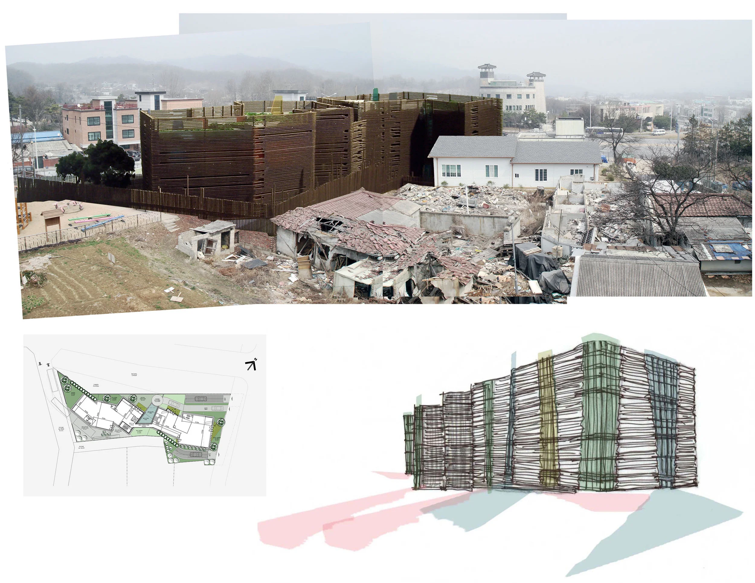 Diplomats Club, Glass Fins and Glass Marble Gardens, Private Club, Gwacheon, Korea Concept Design 2004 -