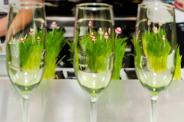 Wheatgrass Radishes