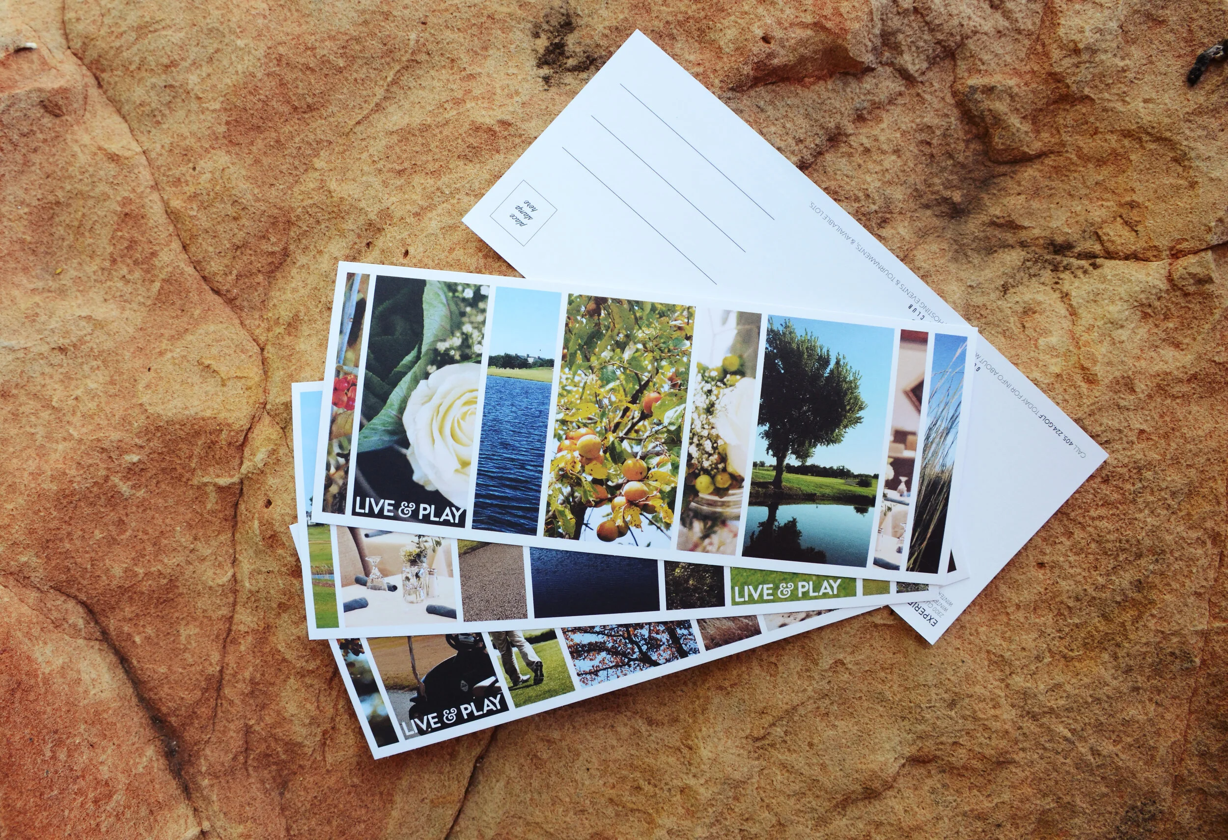 promotional post cards for Winter Creek Country Club