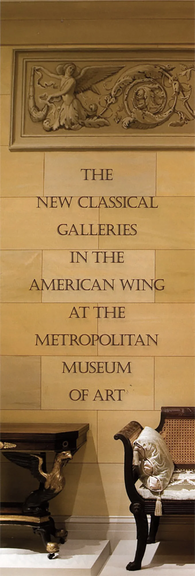 Client: Metropolitan Museum of Art - Langley oil on plaster trompe l'oeil architectural decoration for Israel Sack Gallery, American Wing MMA New York, New York.