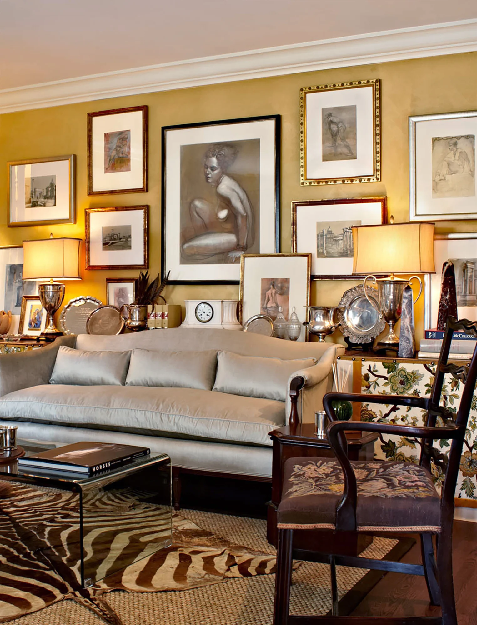 Client: Alice Henrick Interior Design, Provenance Interiors, Savannah. Langley paintings for Alice Henrick, Designer Showhouse at Inchalene , to benefit Weymouth Center for the Arts & Humanities , Southern Pines, North Carolina.