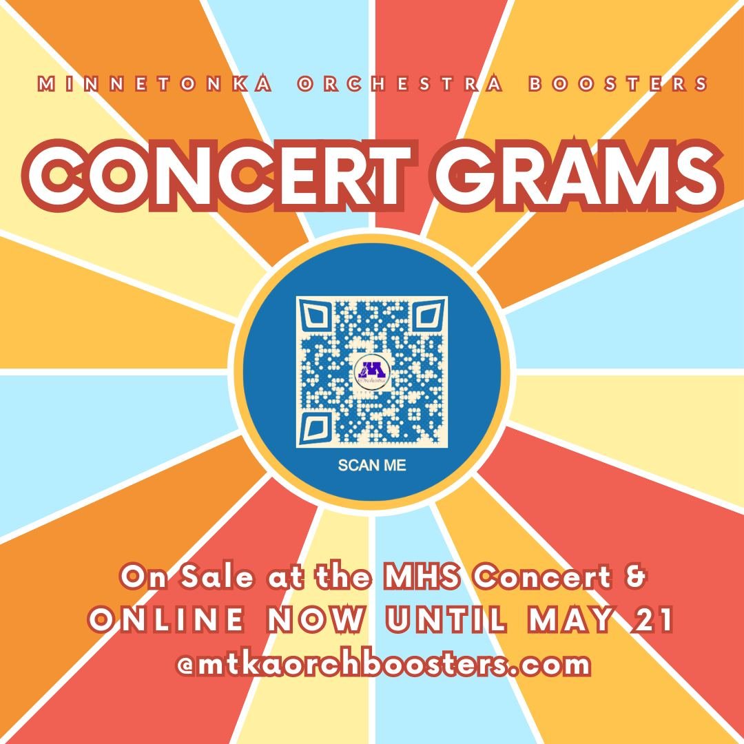 ON SALE NOW UNTIL MAY 21
9-12th Grade Concert Grams 🍬🎶🎵
https://mtkaorchboosters.com
#minnetonkaorchestras #mtkaorchestraboosters @mtkaorchestra